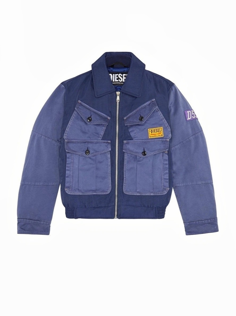 Diesel Manfred Bomber Jkt Multi-Pocket Cotton Jacket Blue S